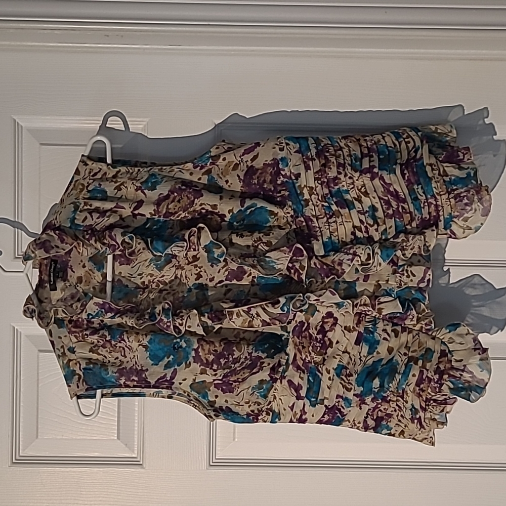 Samuel Dong ruffled detail vest, size lg